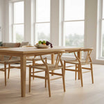 Arc Wishbone Dining Chair Natural