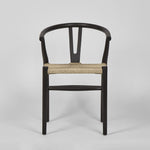 Arc Wishbone Dining Chair Black/Natural