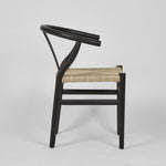 Arc Wishbone Dining Chair Black/Natural