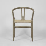 Arc Wishbone Dining Chair Grey/Natural