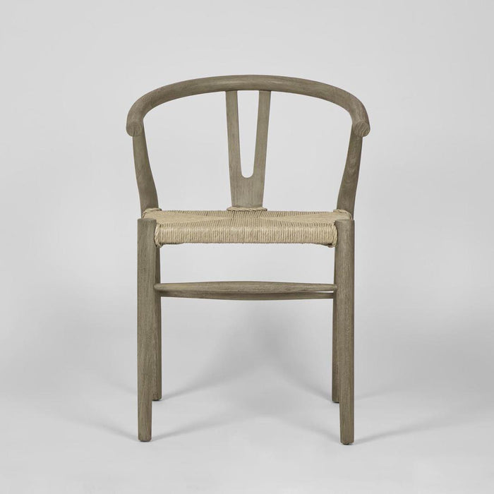 Arc Wishbone Dining Chair Grey/Natural