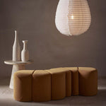 Ridge Bench Ottoman Mustard