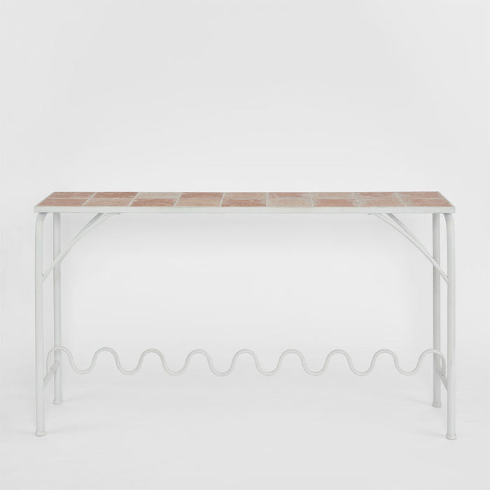 Wira Console Outdoor White with tiled top