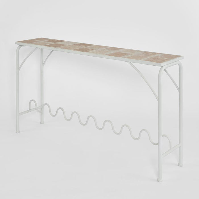 Wira Console Outdoor White with tiled top