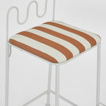 Wira Counter Stool Outdoor Terracotta/White Stripe Cushion