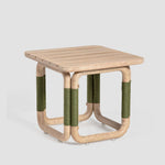 Vita Outdoor Side Table Natural & Green