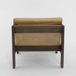 Ava Armchair Taupe & Dark Walnut