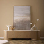 Arlo Entertainment Unit Light Oak & Terrazzo