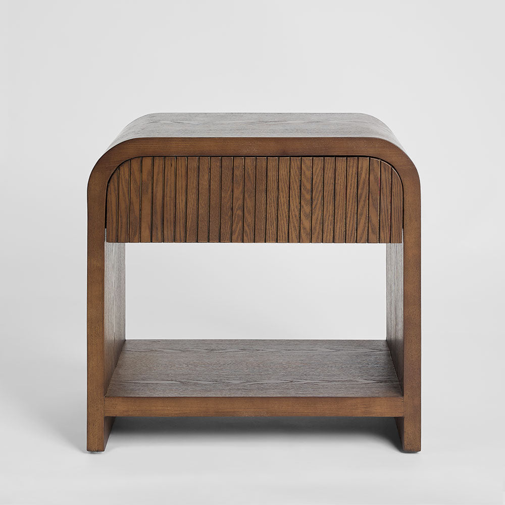 Marcel Bedside 1 Drawer Dark Walnut
