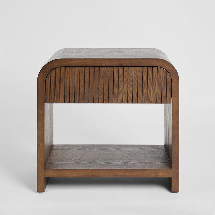 Marcel Bedside 1 Drawer Dark Walnut