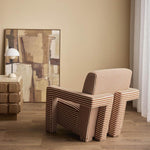 Atelier Armchair Terracotta Stripe