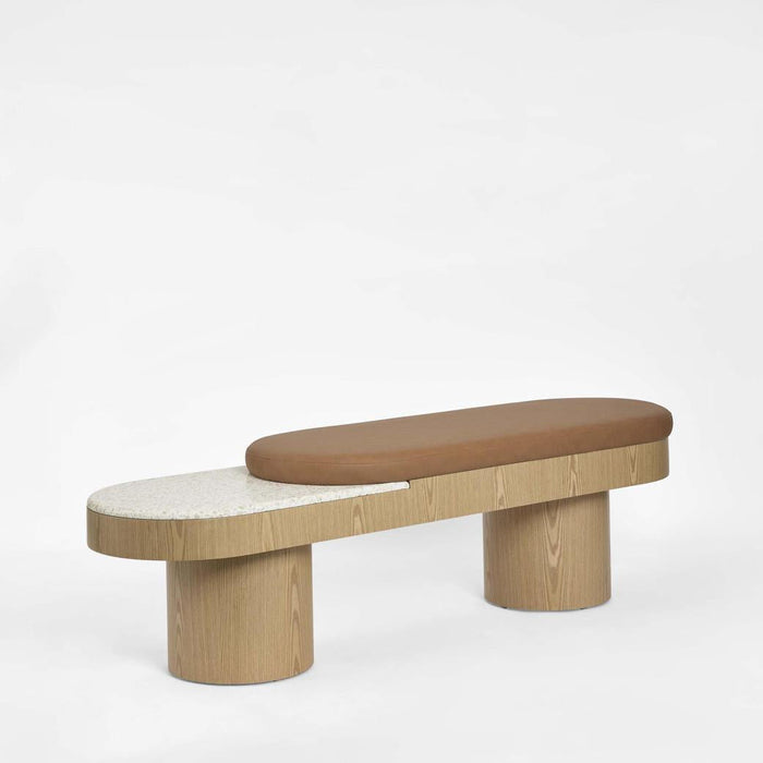 Arlo Bench Light Oak & Terrazzo