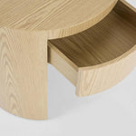 Arc Bedside Light Oak 1 Drawer