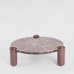 Nobo Coffee Table Large Matt Red Vein Marble/High Gloss