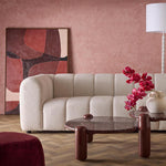 Nobo Coffee Table Large Matt Red Vein Marble/High Gloss