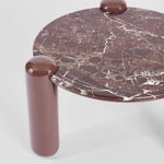 Nobo Coffee Table Small Matt Red Vein Marble/High Gloss