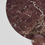 Nobo Coffee Table Small Matt Red Vein Marble/High Gloss
