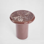 Nobo Side Table Matt Red Vein Marble/High Gloss
