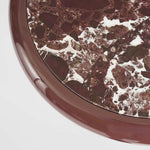 Nobo Side Table Matt Red Vein Marble/High Gloss