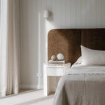 Sable Bedside Matt Brown Vein Marble/High Gloss