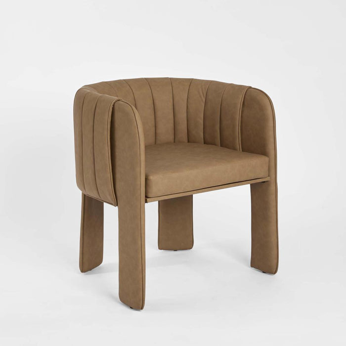 Clara Dining Chair with Arms Tan