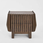 Bow 2 Drawer Bedside Dark Walnut