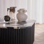 Noir Marble & Black Oak Coffee Table