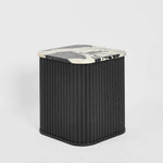 Noir Marble & Black Oak Side Table