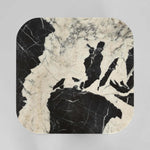 Noir Marble & Black Oak Side Table