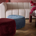 Pebble Ottoman Medium Blue