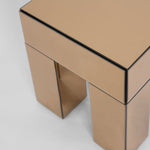 Vitreous Mirror Bedside 1 Drawer Copper
