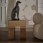 Vitreous Mirror Bedside 1 Drawer Copper