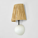Cove Wall Light Wall Light with Raffia Shade