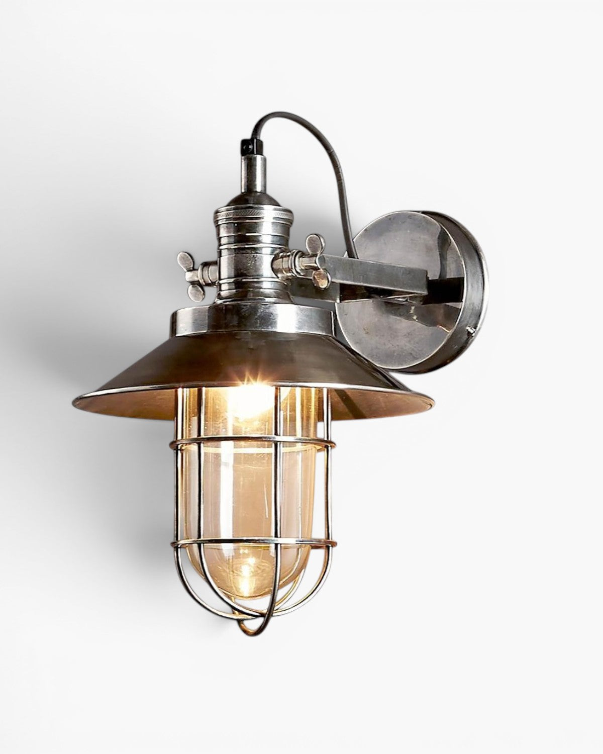 Maine Wall Light Antique Silver