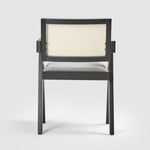 Lexi Scissor Leg Armchair Black Frame Grey Fabric