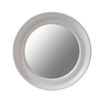 Samantha White Round Beaded Mirror