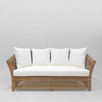 Cayman 2 Seat Rattan Sofa Cream Cushion