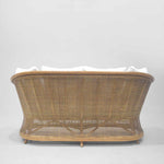 Cayman 2 Seat Rattan Sofa Cream Cushion