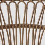 Cayman Rattan Hamptons Bar stool Natural W/Cream Cushions & Footrest