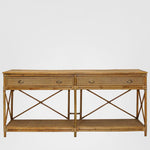 Cayman Large 2 Draw Rattan Console