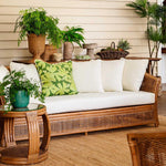Cayman 3 Seat Rattan Sofa Cream Cushion