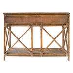 Cayman Rattan 2 Drawer Hamptons Console