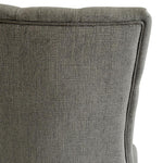 Diana Buttoned Hamptons Dining Chair Storm Grey Linen Blend