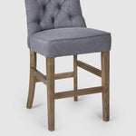 Storm Grey Counter Chair with Buttons