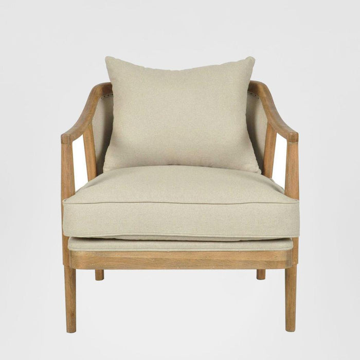 Asteria Oakwood Linen Armchair *