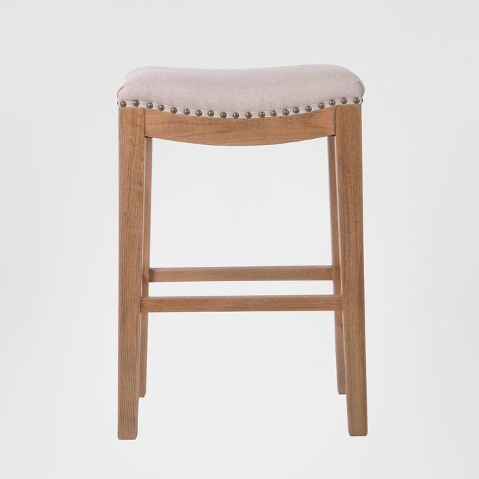 Oakwood Counter stool Beige W/Studs