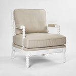 Elizabeth Bobbin Hamptons Armchair White