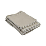 Slip Cover Only - Noosa Hamptons Ottoman Natural W/White Piping