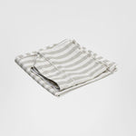 Slip Cover Only - Noosa Hamptons Ottoman Natural Stripe