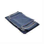 Slip Cover Only - Noosa Hamptons Ottoman Navy W/White Piping